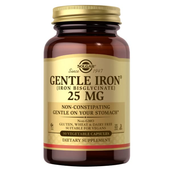 Solgar Gentle Iron 25mg Vegetable capsules 90's