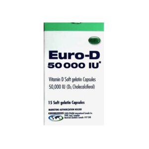 Euro D 50000 IU Vitamin D3 Soft Gel Capsules 15s