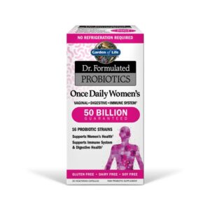 Garden of Life Dr. Formulated Women’s Probiotics, Supports Vaginal, Digestive & Immune Health 30 Veg Capsules