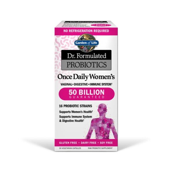 Garden of Life Dr. Formulated Women’s Probiotics, Supports Vaginal, Digestive & Immune Health 30 Veg Capsules