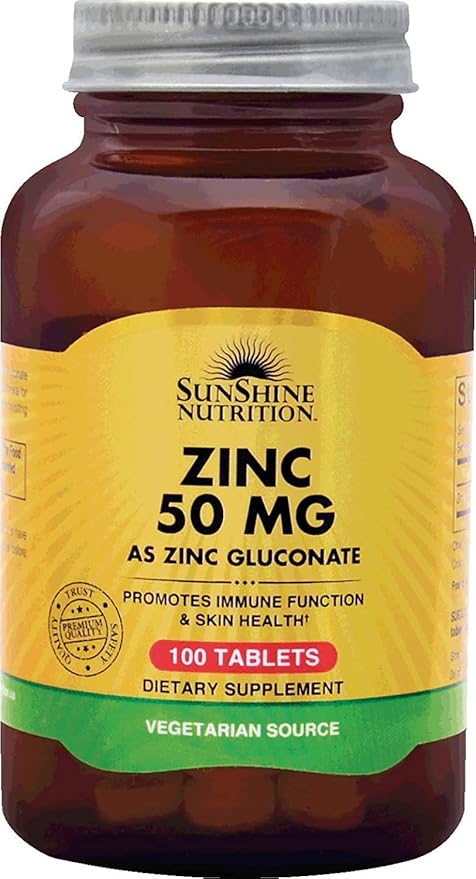 Sunshine Nutrition Zinc 50 mg 100 Tablets