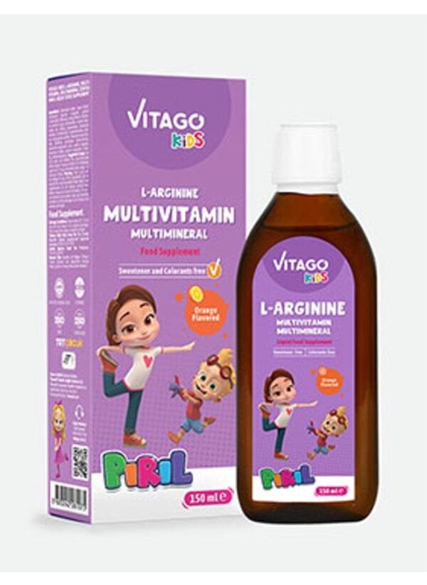VITAGO KIDS MULTIVITAMIN L-ARGININE PIRIL SYRUP 150ML