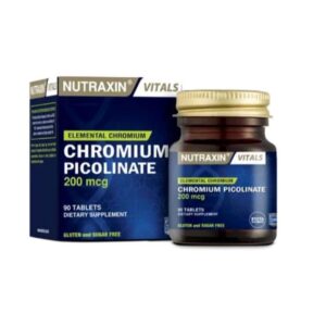 Nutraxin Chromium Picolinate 200 mcg Gluten and Sugar Free 90 tablets