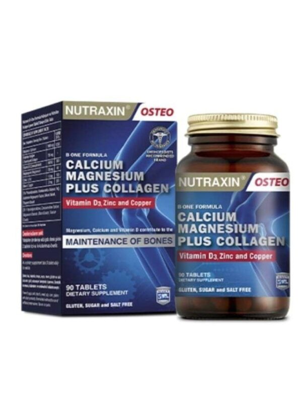 Nutraxin Osteo B One Formula Calcium Magnesium Plus Collagen 90 Tablet
