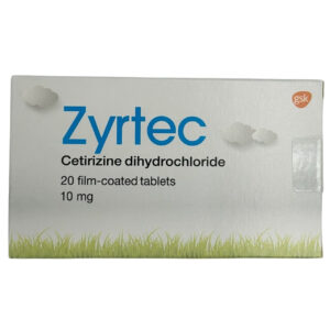 Zyrtec Tablets 10mg Cetirizine For Cold & Allergy Relief, Pack of 20’s