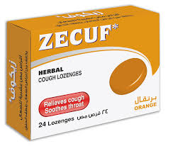 Zecuf Herbal Cough Orange Lozenges 24's