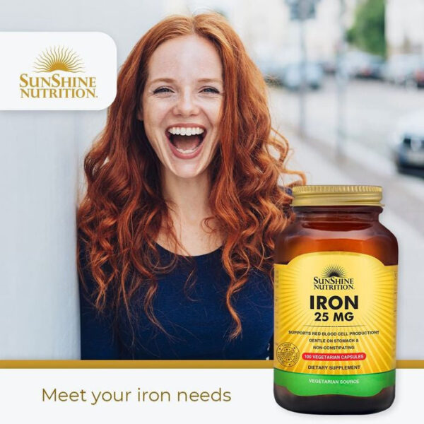 Sunshine Nutrition Iron 25 Mg Capsules 100'S