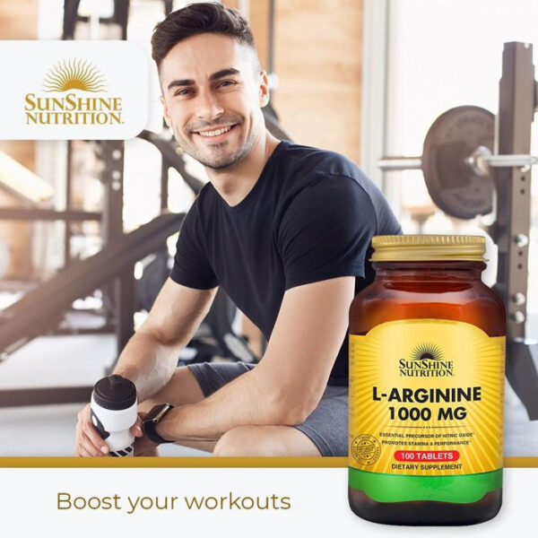 Sunshine Nutrition L-Arginine 1000mg Tabs 100's