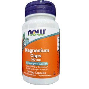 Now Foods Magnesium 400mg 20 Capsules
