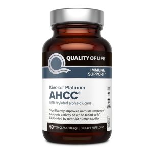 Quality of Life Labs Kinoko Platinum Ahcc 750mg Immune Support 60 Vegetarian capsule