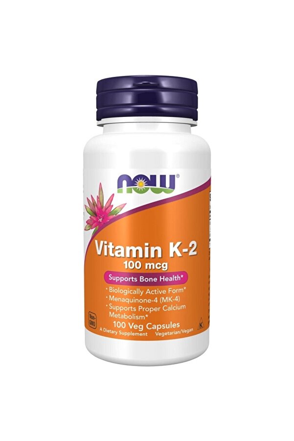 Now Foods Vitamin K2 -100 Mcg -100 Veg Capsules