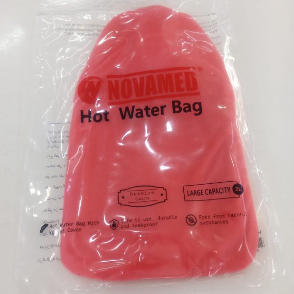 Novamed Hot Water Bag W/Cover 2 L RED