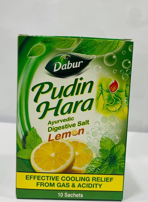Dabur Pudin Hara Lemon Fizz Ayurvedic Digestive Salt - 10 Sachets
